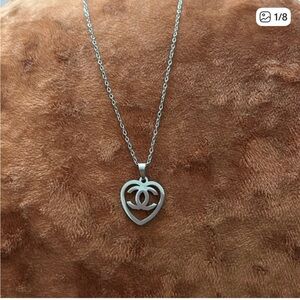 Stainless Steel Fashion Heart Pendant Necklace Set